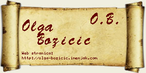 Olga Božičić vizit kartica